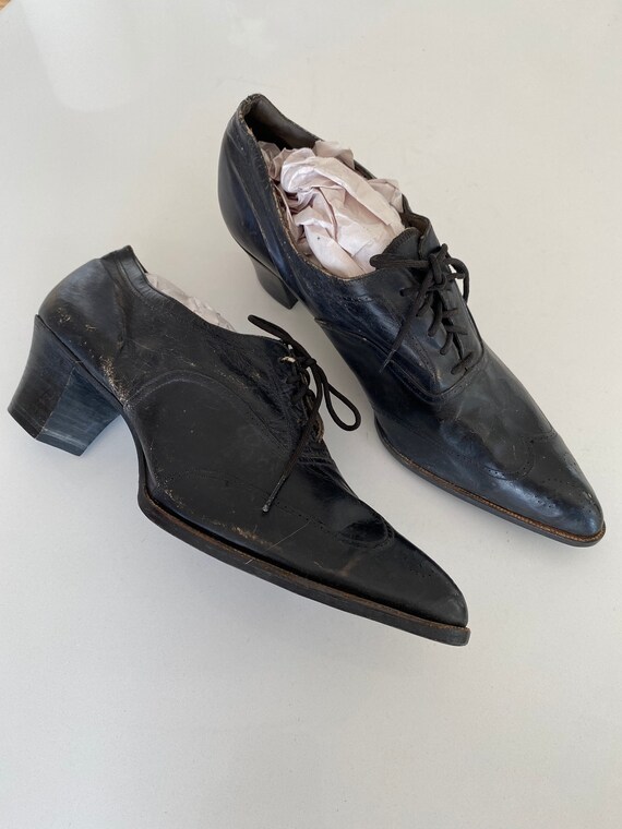 1940s Hamilton Brown Leather Heels