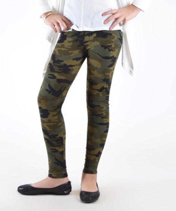 Buy NEW Girls S/L Green Camouflage Leggings, Kids School Yoga Pants, Army  Green Footless Tights, Mom and Me Leggings Online in India 