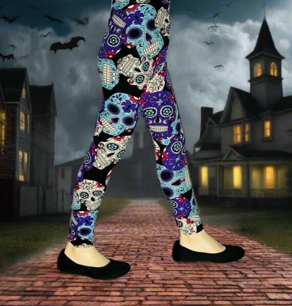 Girls Sugar Skull Leggings Girls Sugar Skull Leggings