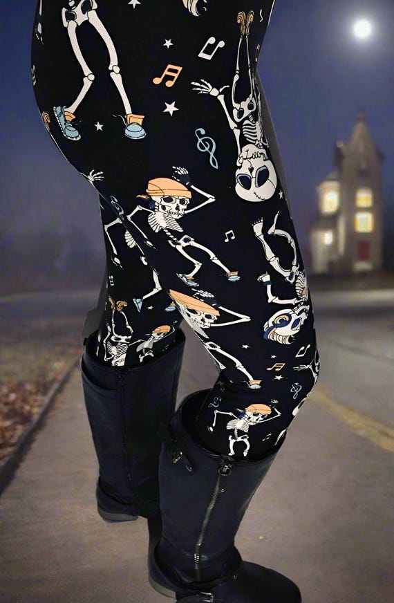 NEW Womens Halloween Skull Pirate Skeleton Leggings Adult Halloween Costume Fall Leggings Soft Yoga Pants Black orange Sizes Os plus Etsy Australia