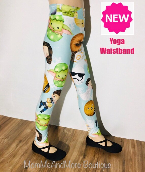NEW Girls Star Wars Baby Yoda Leggings S & L Mommy and Me Etsy