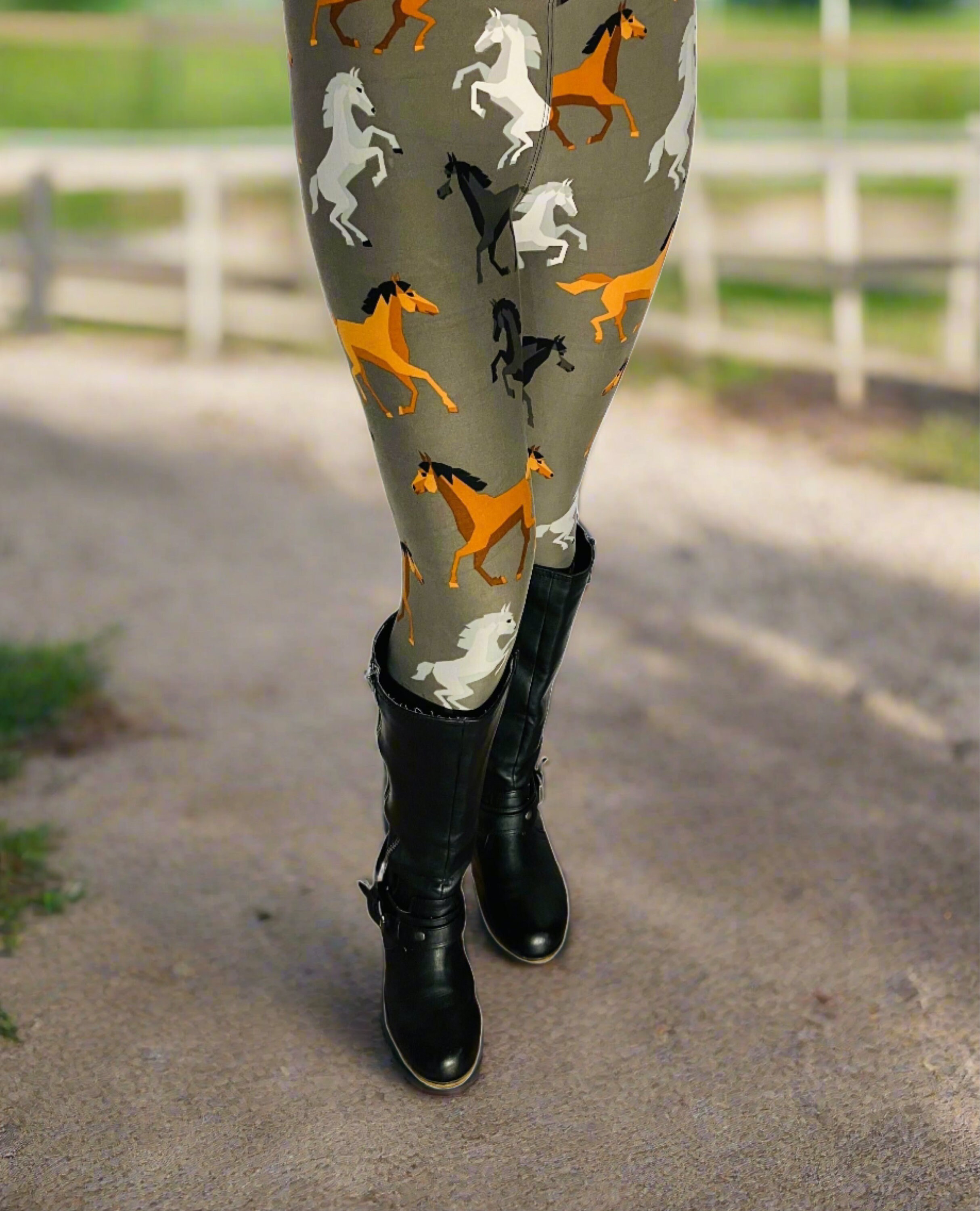 Girls horse leggings hot sale