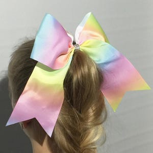 Rainbow Hair Bow: Girls Ombre Hair Clip