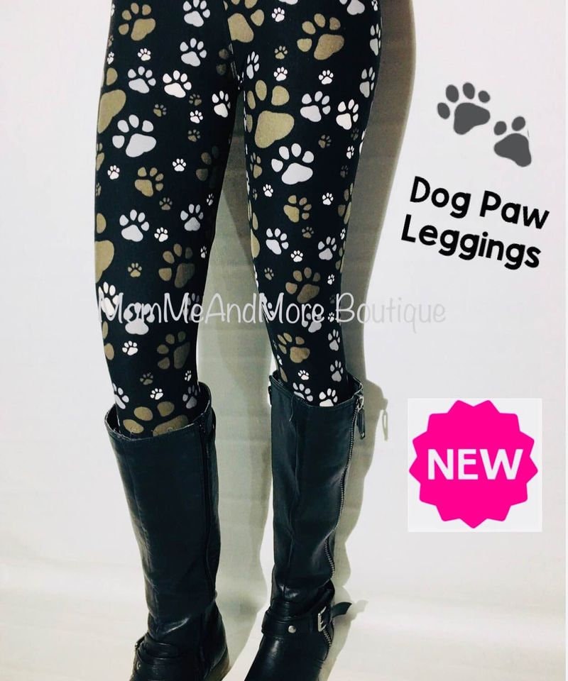 Dog Groomer Leggings for Women. Dog Grooming Confetti Pattern