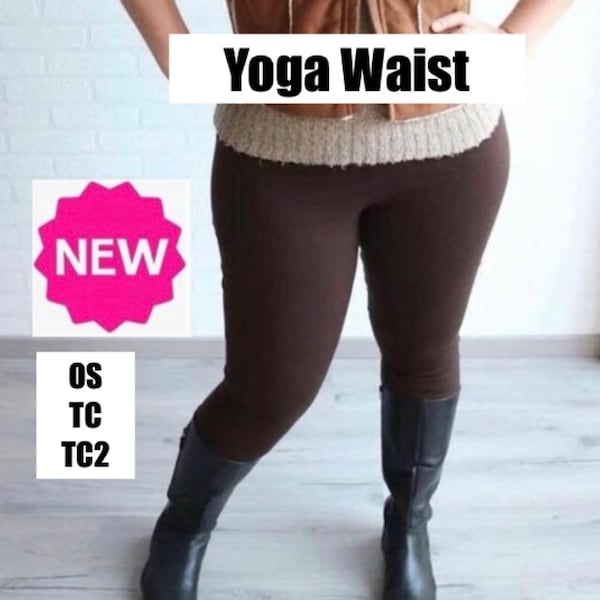 NEW OS/TC/TC2 Womens Solid Brown Leggings, Soft Yoga Pants, Exclusive Leggings, Solid Leggings