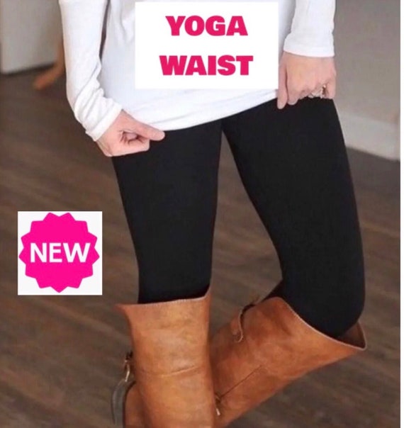 NEW OS/TC Womens Black Leggings, Exclusive Leggings, Soft Yoga Pants, Solid  Black -  New Zealand