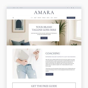 AMARA - Modern WordPress Theme for Coaches and Services Based Businesses - Feminine Kadence Child Theme