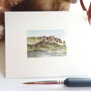 Miniature Painting – Isle of Skye, Scotland. Tiny Landscape Painting.