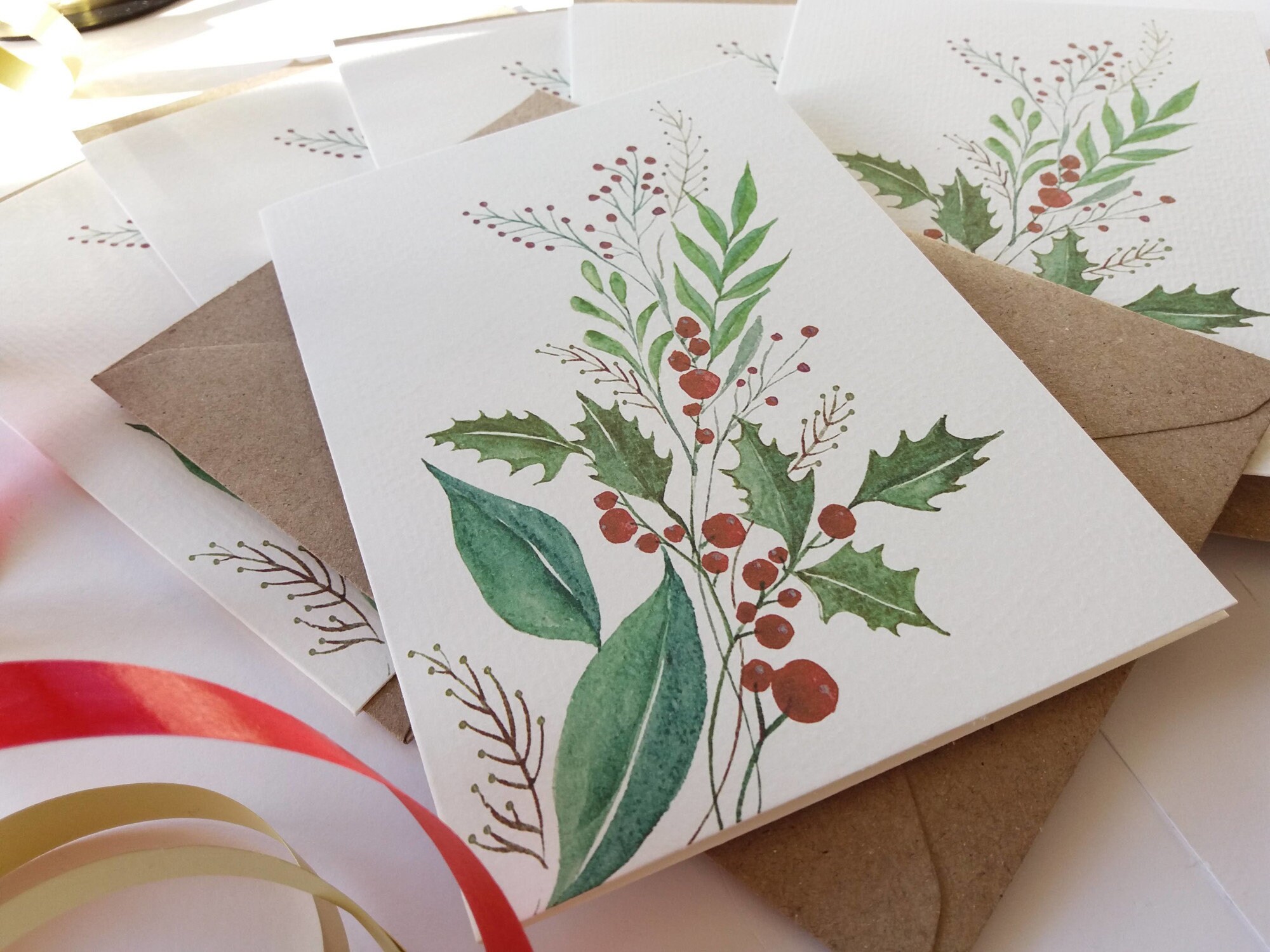 Christmas Cards Christmas Ornaments 3 Card Etsy
