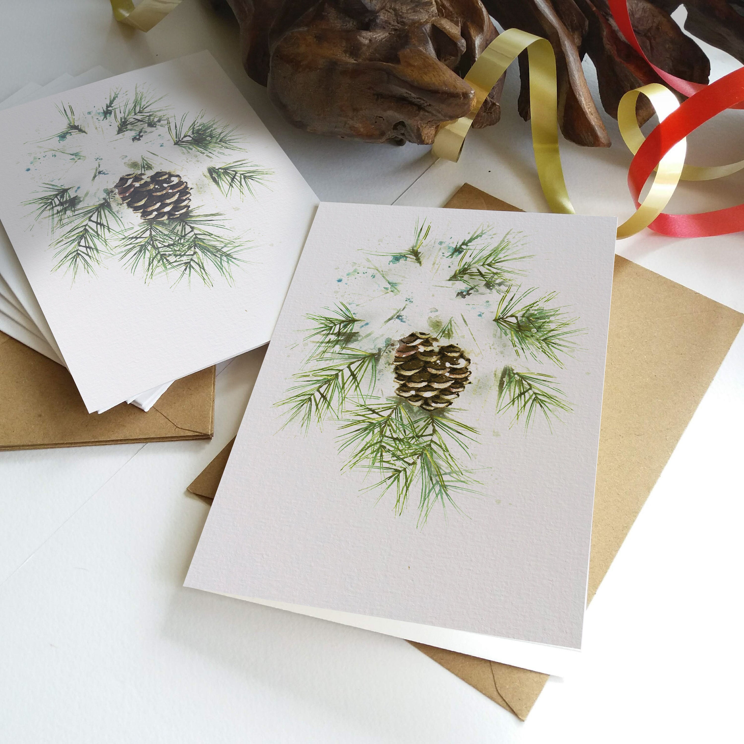 Card Making Kits DIY Handmade Greeting Card Kits for Kids, Christmas Card  Folded Cards and Matching Envelopes Thank You Card Art Crafts Crafty Set
