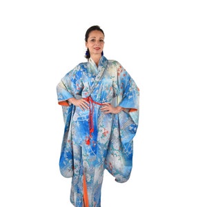 Black Kimono Dress, Japanese Style, Long Robe, Short Cape, Free