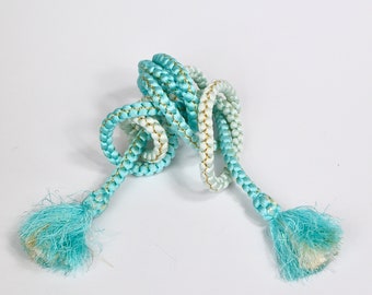 Obijime, Japanese Kumihimo turquoise blue , Silk Cord, Silk Belt, Kumihimo Belt, Silk Necklace, Present, Boho Chic, KimonoMaedchen