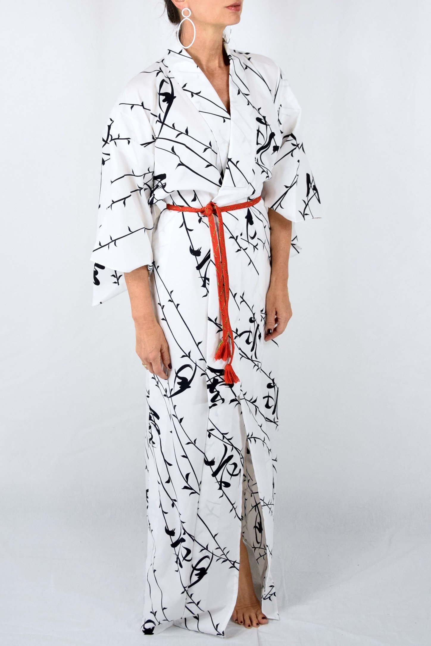 Cleaned Yukata, Japanese Summer Kimono, Cotton, Japanese Vintage Kimono
