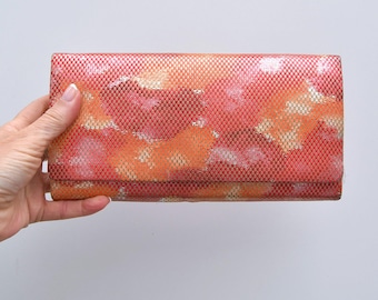 Japanese Kimono Clutch – Elegant Silk Purse with Traditional Pattern – Evening Bag – Vintage Style - Clutch Bag - sustainable fashion