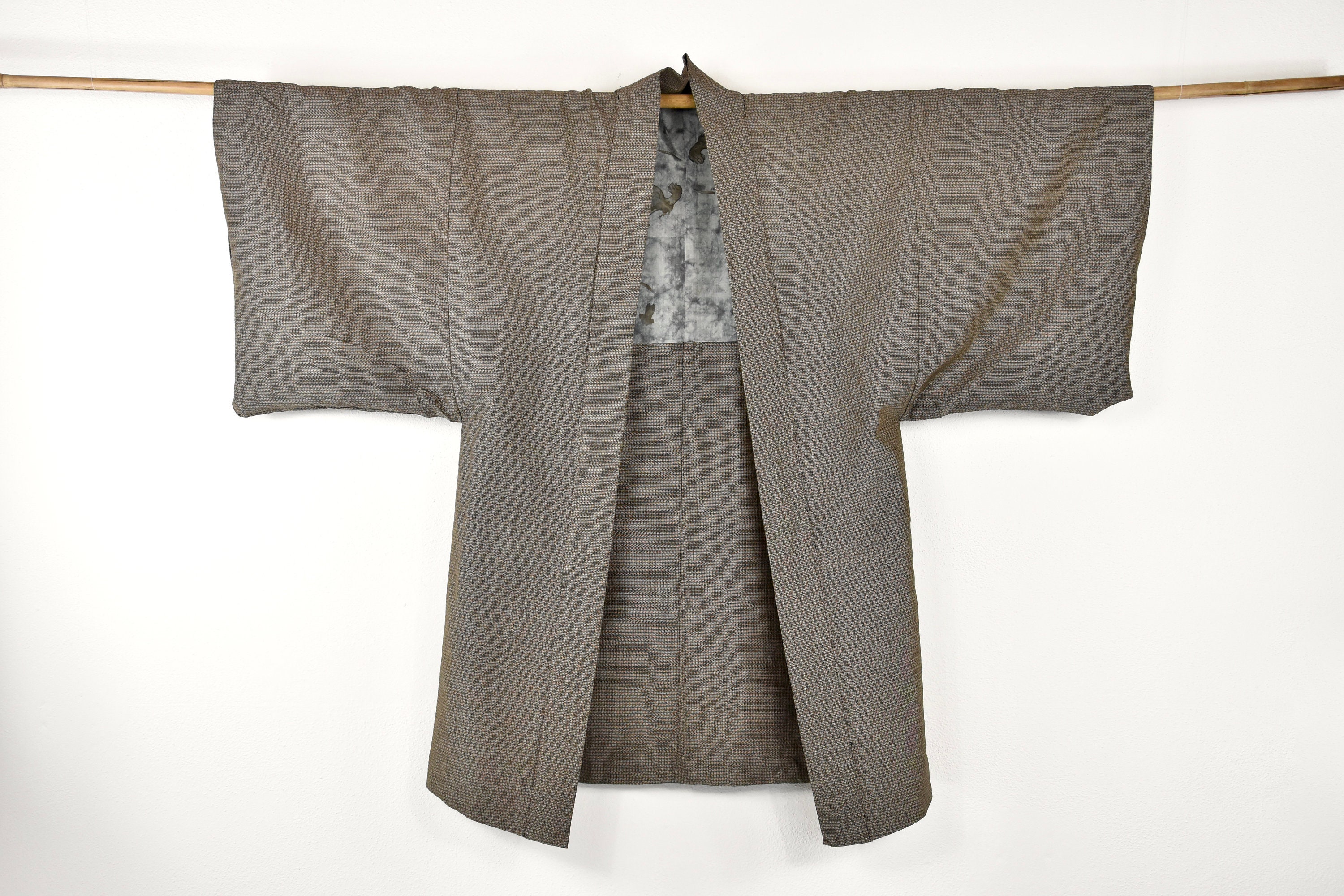 Cleaned Kimono Jacket / Men Haori / Interior Decoration / Vintage Silk ...