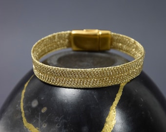 Bracelet "Hoshi" Star, Japanese Vintage Obijime Accessory, Wabi Sabi Silk Bangle, Present, Kumihimo Bracelet hand braided Obijime,