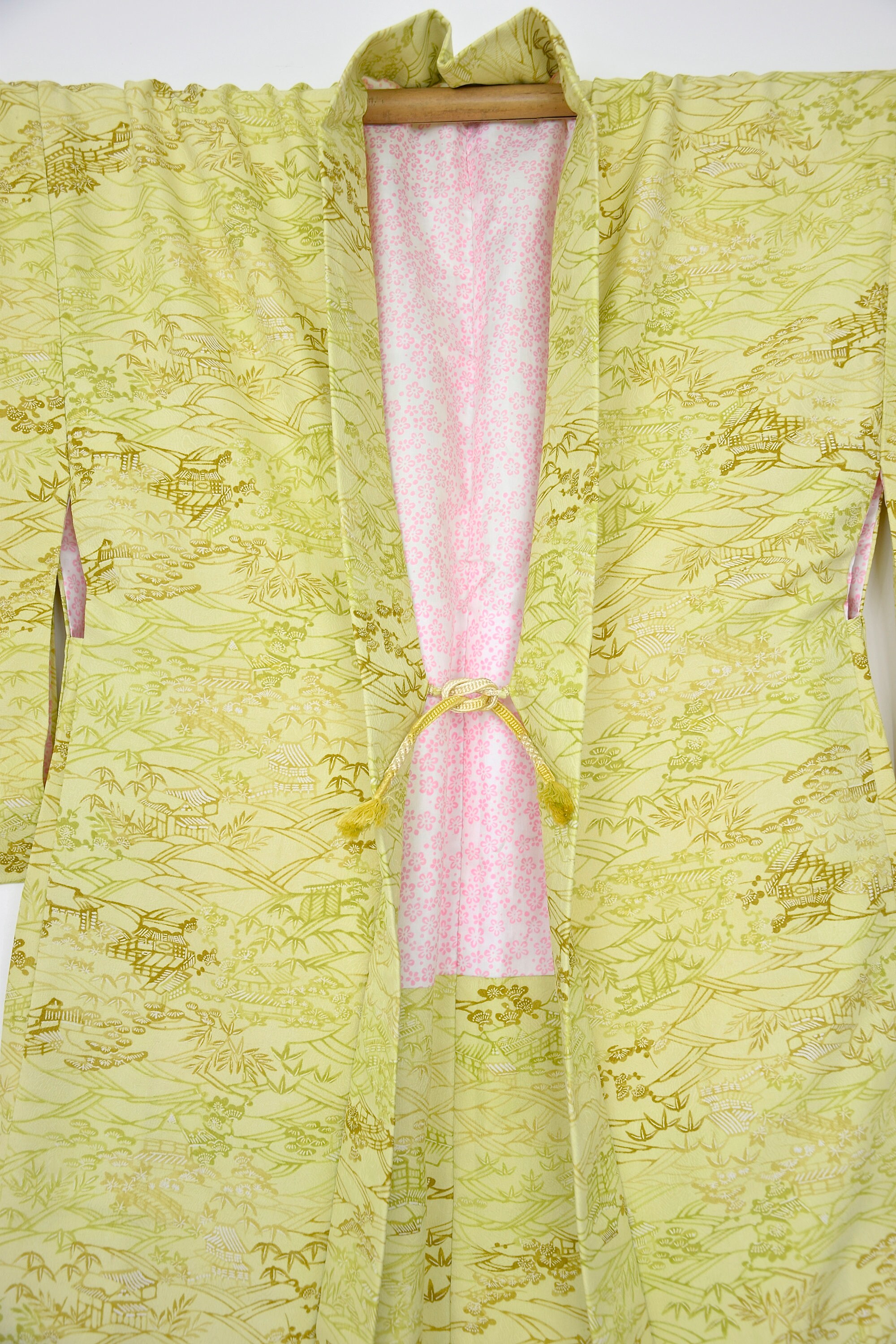 Vintage Haori, short spring and summer Kimono, silk Kimono Jacket ...