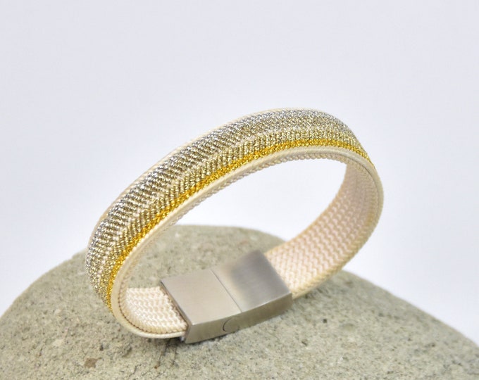 Bracelet "Hime", Japanese Vintage Obijime Accessory, Wabi Sabi,  Modern Silk Bangle, Present, Japanese handcraft, Asian Jewelry