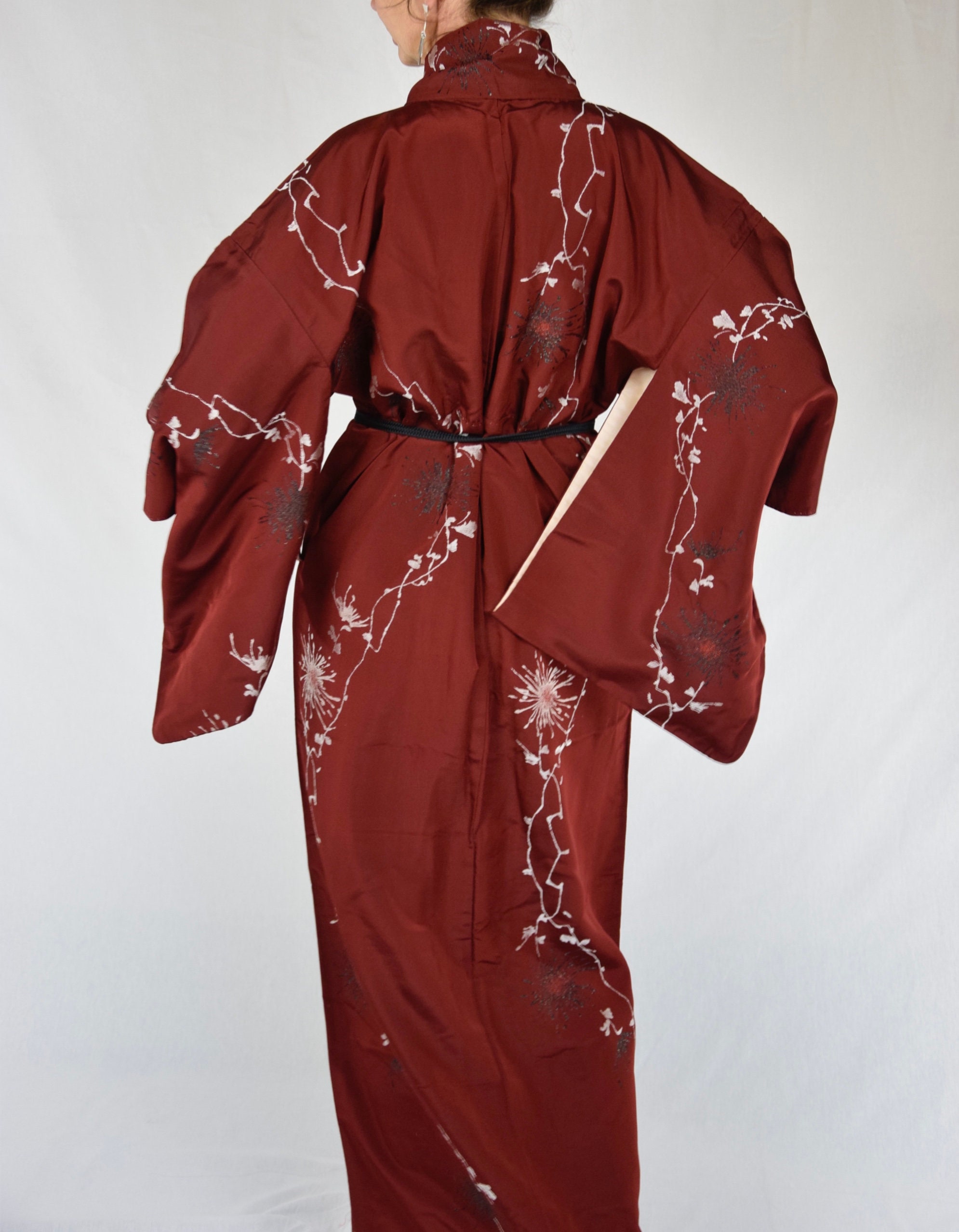 Japanese Vintage Kimono Robe Diva including Obijime (Kumihimo) belt ...