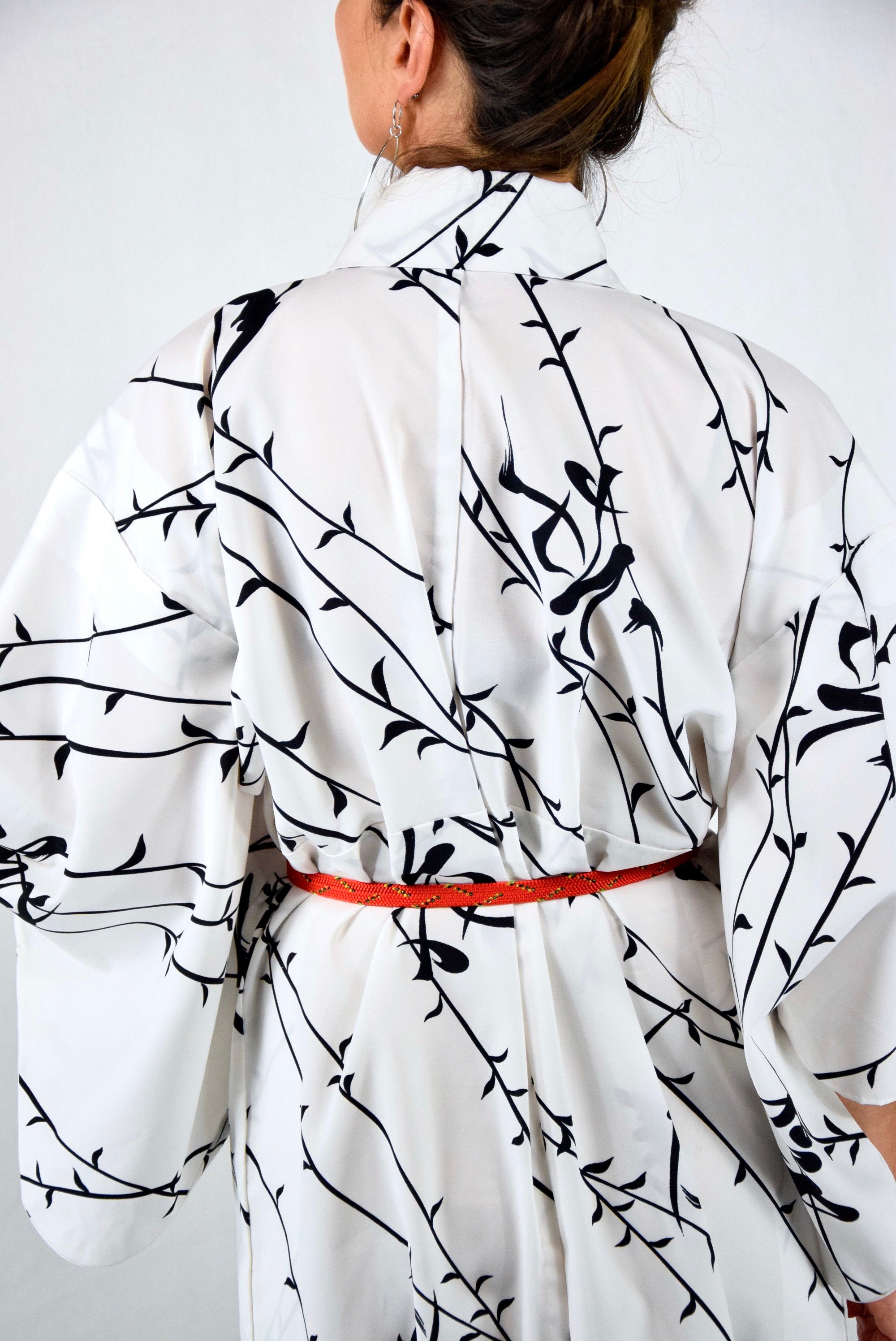 Cleaned Yukata, Japanese Summer Kimono, Cotton, Japanese Vintage Kimono