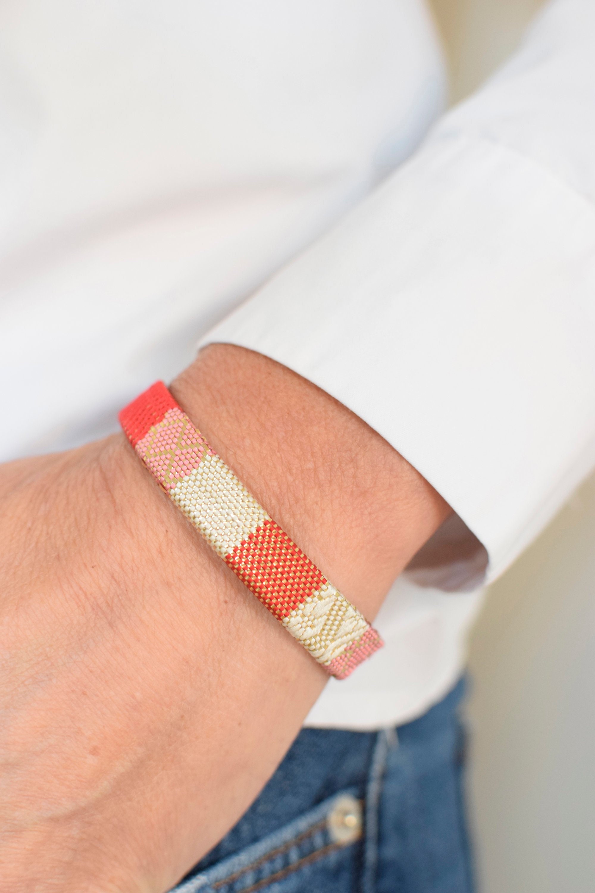 Bracelet Aki Japanese Vintage Obijime Accessory, Wabi Sabi Silk Bangle, Friendship Bracelet