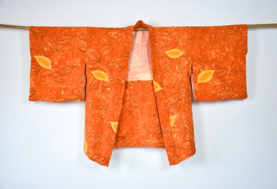 Cleaned Original Japanese Vintage Haori in Orange