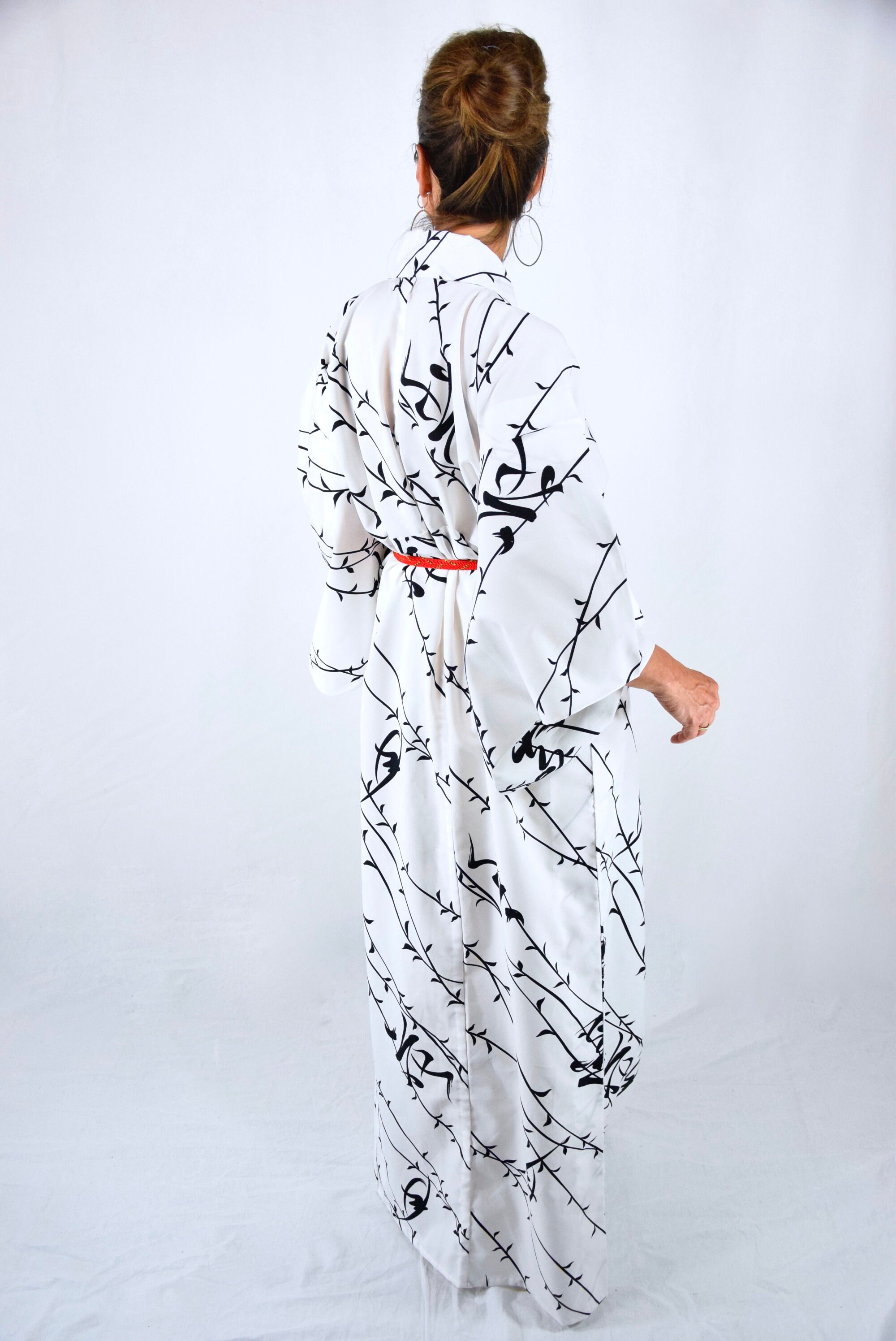 Cleaned Yukata, Japanese Summer Kimono, Cotton, Japanese Vintage Kimono