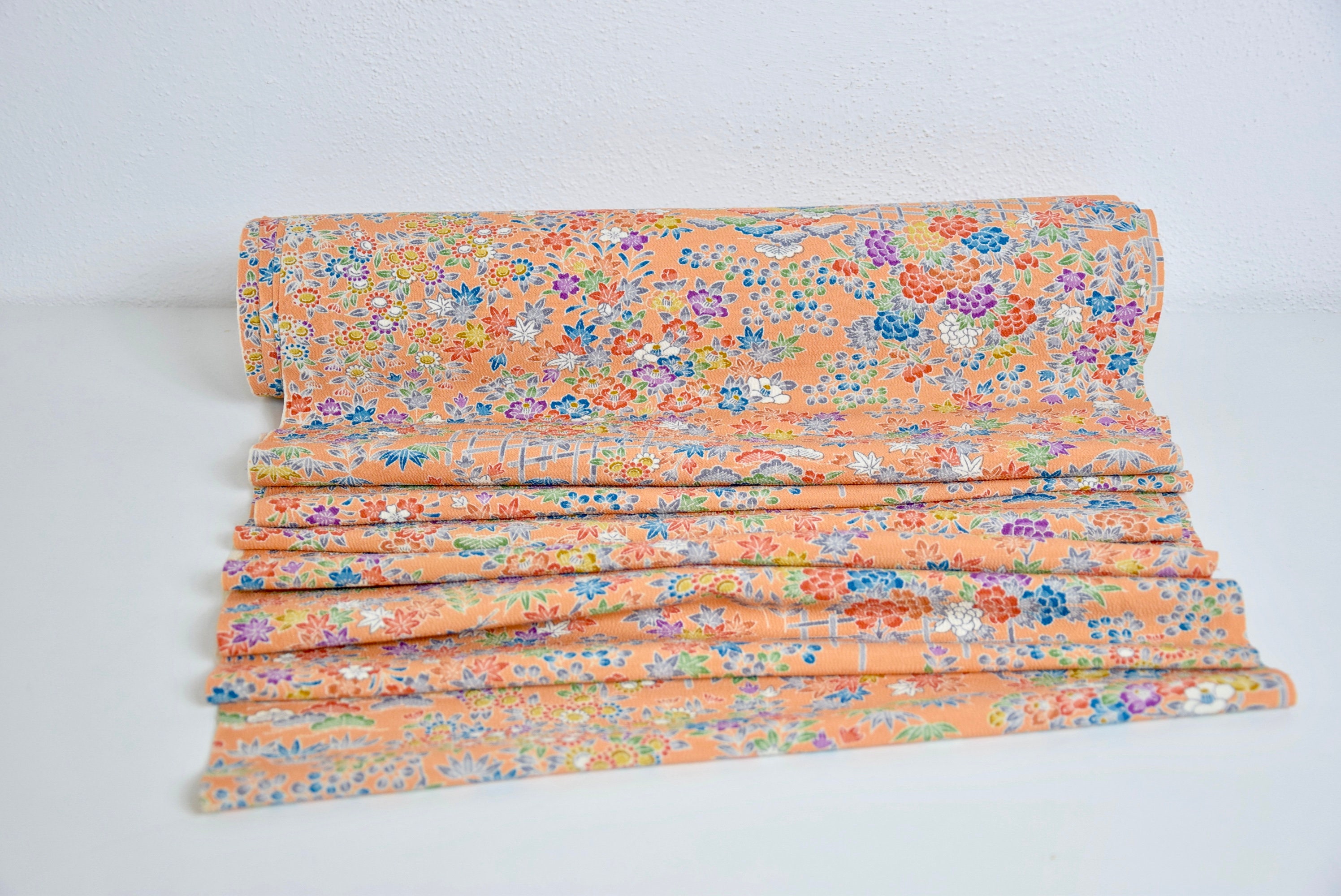 Japanese Vintage Kimono fabric unused, DIY Material, minimum order 50cm