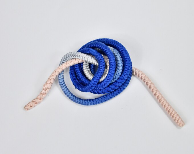 Obijime, Kumihimo White Blau, Japanese Silk Cord, Silk Belt, Silk Necklace, Present, Boho Chic, Kimono Mädchen