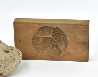 Hand Carved Wooden Japanese Kashigata  - Confectionery Mold for Making Japanese Sweets - Hand Made Mold