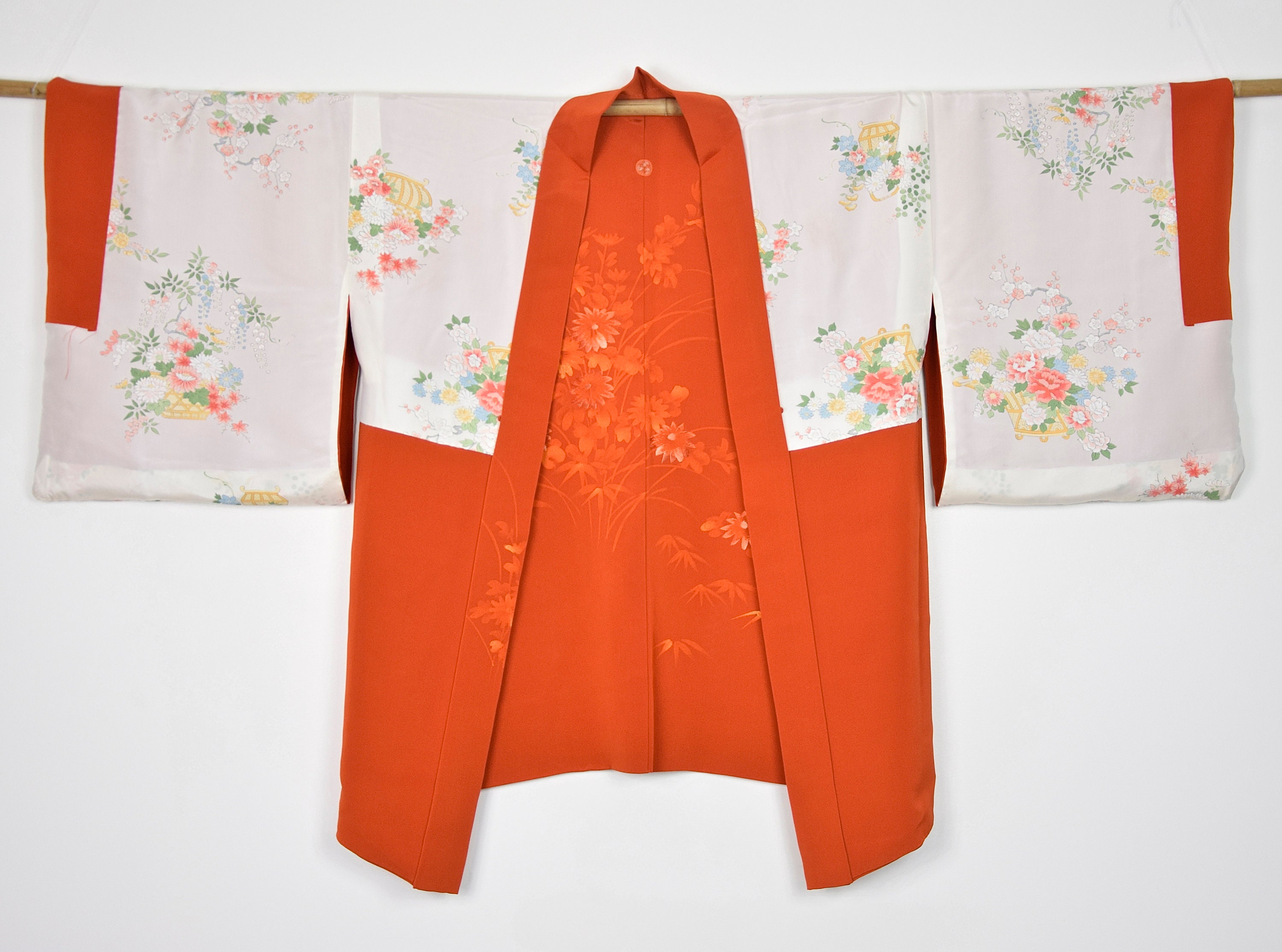 short silk kimono jacket