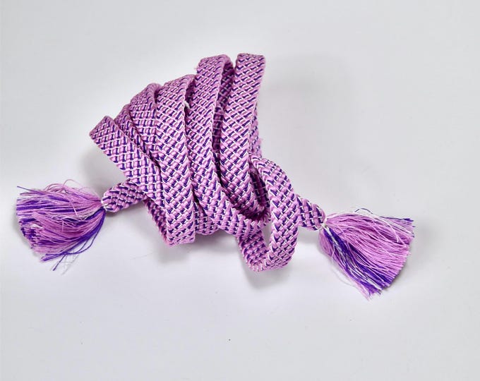 Silk Obijime, Kumihimo Belt purple, Silk Cord, Silk Belt, Silk Necklace, Present, Boho Chic, KimonoMädchen