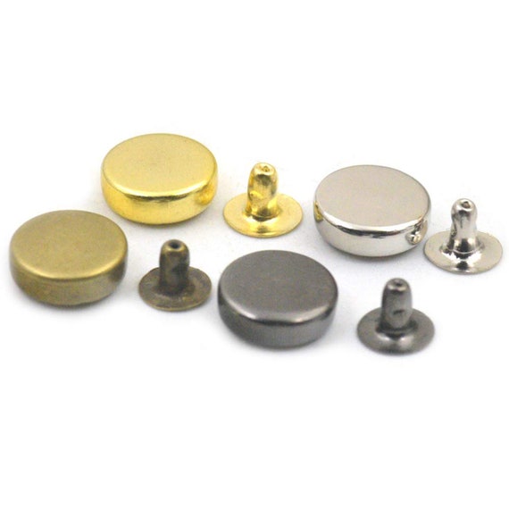 New 100Sets 6mm Round Rivets Rapid Stud Fastening for DIY Leather Clothing Craft