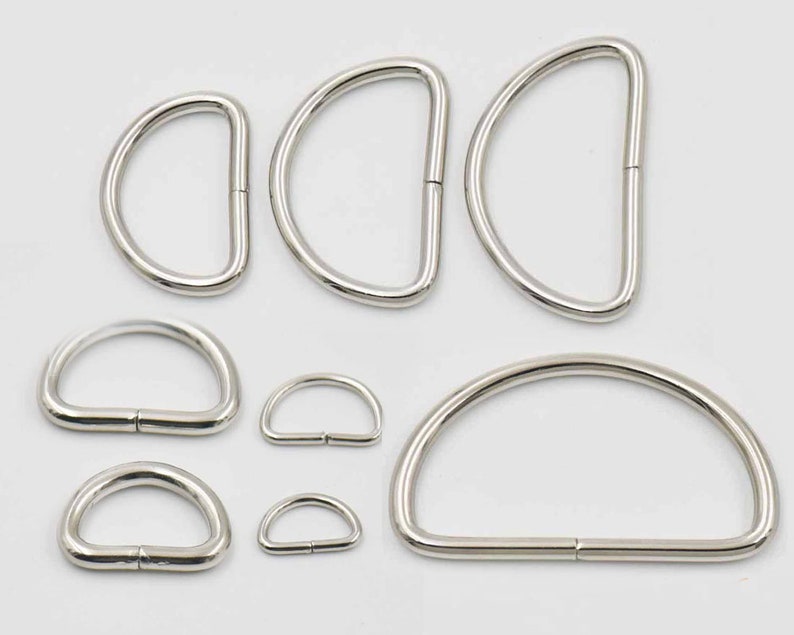 25X D Ring 3//8/"~2/" Webbing Strap Leather Handbag Belt Buckle KeyChain Key Ring