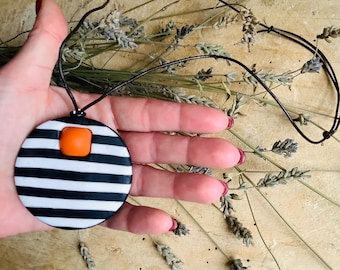 Anhänger Halskette, Anhänger aus Polymer Clay, eleganter Anhänger, Halskette aus Polymer Clay, Geschenk für sie, Geschenk für Frauen