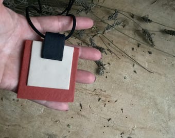 Anhänger Halskette, Anhänger aus Polymer Clay, eleganter Anhänger, Halskette aus Polymer Clay, Geschenk für sie, Geschenk für Frauen