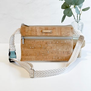 eco-friendly belt bag for women, waist bag, hip bag, sling bag, sustainable fanny pack | metallic silver pattern