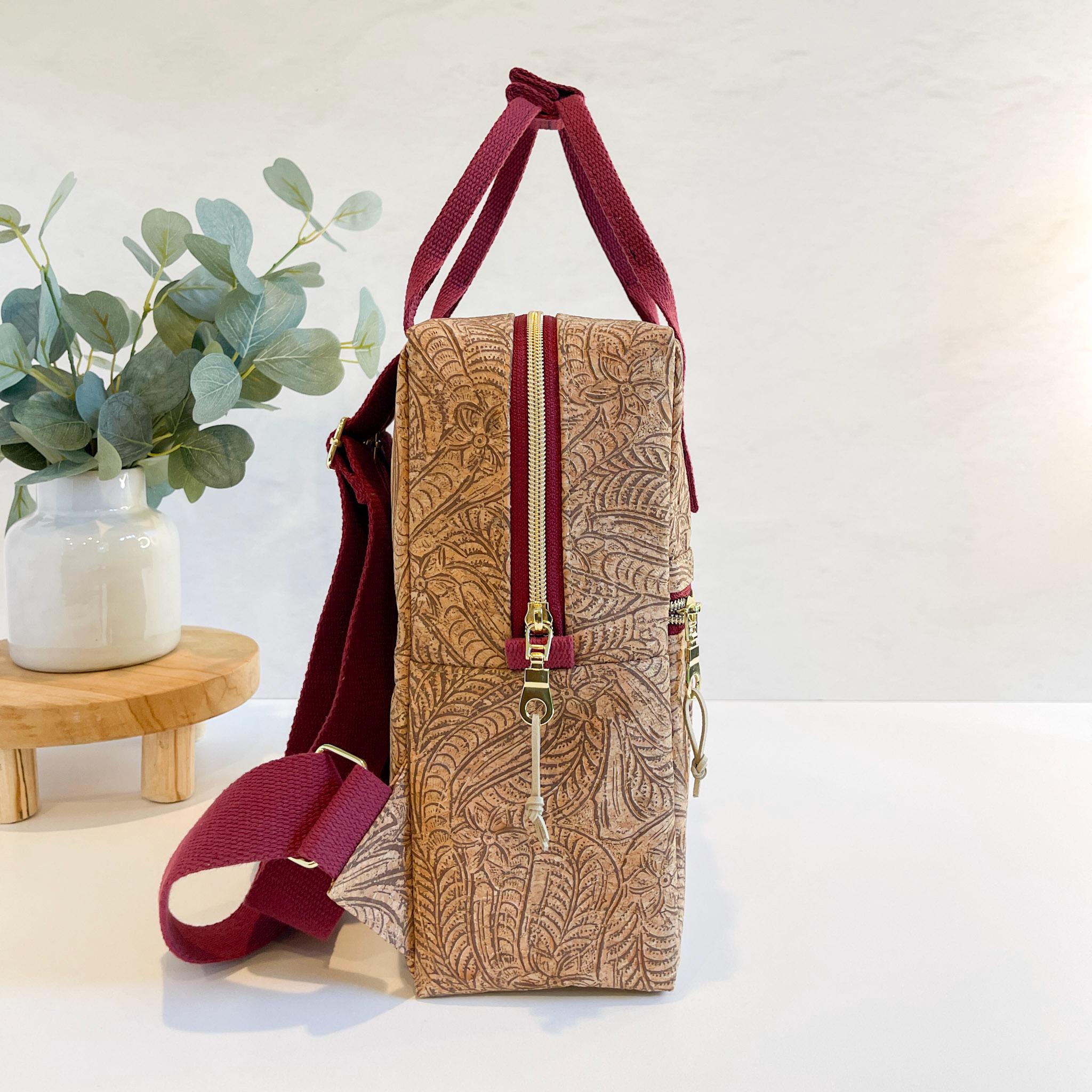 Vegan Cork Mini Backpack: Sustainable Paisley Design - Etsy