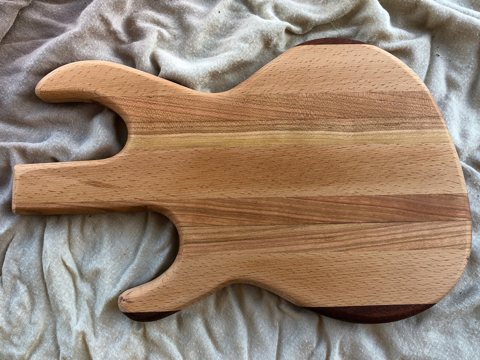 Guitar Shaped Cutting Board Side Grain Etsy
