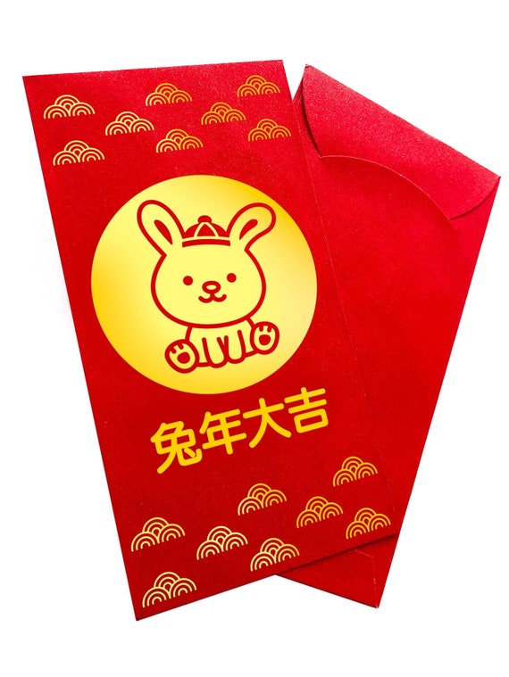 lunar new year red envelope rabbit