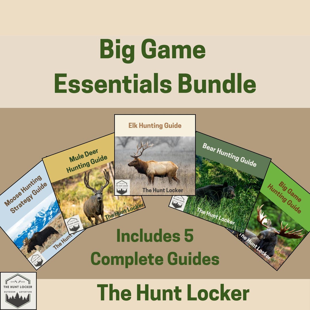 Hunt Guide Big Game Hunting Guides – Elk, Moose, Deer, Bear (printable PDF) - Etsy