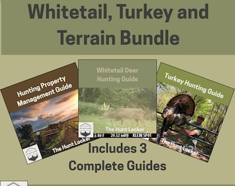 Whitetail, Turkey and Terrain Bundle: Year-Round Game Tactics+ Property Management/ 3 Guide Hunting Set