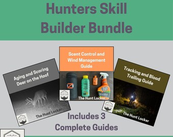 Hunter’s Skill Builder Bundle – 3 pack set: Master Tracking, Scent Control & Deer Aging | Hunting Strategy Guide Pack