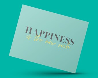 Postkarte "Happiness", Karte Glück, Motivationskarte, Affirmationskarte, Postkarte Happy, Happiness Karte, Grußkarte Glück, Karte Prüfung