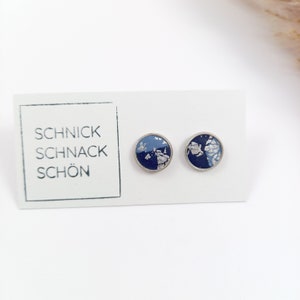 Dark blue stud earrings. Blue stud earrings. Silver stud earrings. Small stud earrings. Blue stud earrings. Pretty, beautiful.