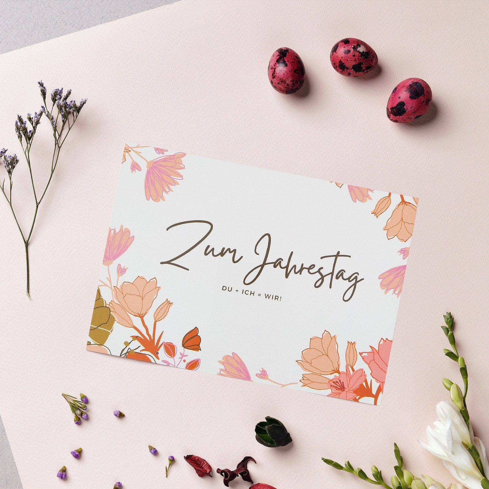 Karte Jahrestag Postkarte Jubiläum Postkarte Jahrestag | Etsy