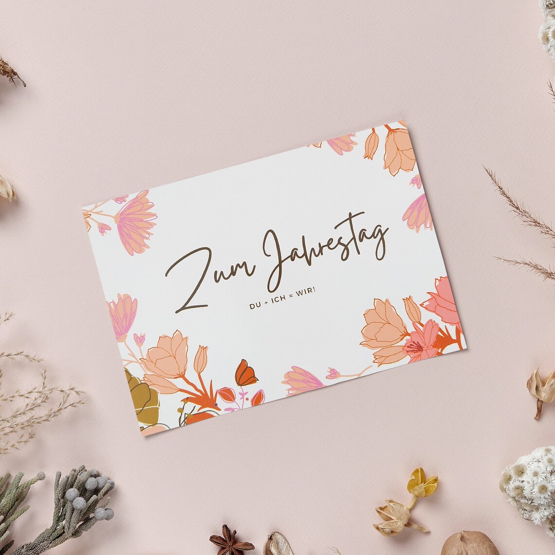 Karte Jahrestag Postkarte Jubiläum Postkarte Jahrestag - Etsy.de