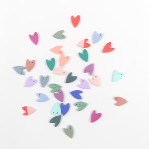Handgemachte Herz Anhänger, Herzen, bunte Herzen für Creolen, Mix&Match Creolen, Geschenk Freundin, Ohrringe bunt. Bunter Schmuck