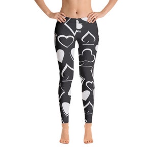 POKER Leggings, Capri, Plus, Kids, Shorts, Joggers, Blackjack, Cards, Chips, Gamble, Gambling, Gambler, 21, Las Vegas, Spades, Ace, Rummy AC