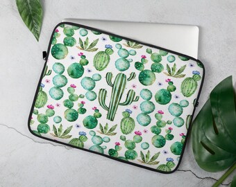 Housse pour ordinateur portable Cactus, 13 pouces, 15 pouces, Housse iPad, Protecteur, Housse, Néoprène, Macbook Dell Chromebook Surface Acer PC Apple, Plantes Lady